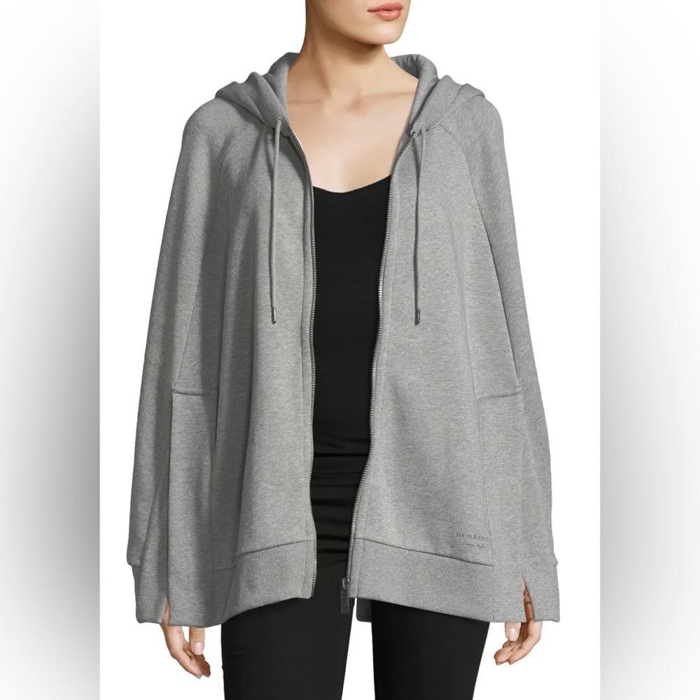 Burberry Full-Zip Hooded Cape Grey Cotton OS
Like NEW!